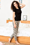 Zivame Star Print Cotton CoZzzies Nightwear Pyjama- Grey — thumbnail 2