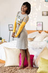 Zivame Cotton CoZzzies Star Cartoon Nightdress- Grey — thumbnail 2