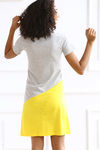 Zivame After Hours Cotton Short Nighty- Grey n Yellow — thumbnail 3