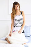 Zivame After Hours Cotton Sleeveless Onesie- White N Print — thumbnail 5