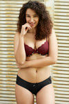 Zivame Laser Cut Front Lace Touch Bikini Panty-Black — thumbnail 4