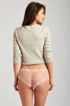 Zivame Polka Dot Sheer Mesh Mid Rise Hipster Panty-Peach — thumbnail 2