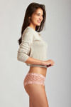 Zivame Polka Dot Sheer Mesh Mid Rise Hipster Panty-Peach — thumbnail 3