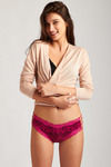 Zivame Lace Touch Hipster Panty With Strappy Sides-Coral — thumbnail 4