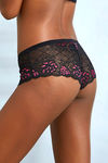 Zivame All Lace Sheer Floral Mid Rise Hipster-Black — thumbnail 3