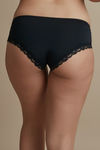 Zivame  Luxe Lace  Side Paneled Mid Rise Hipster Panty- Black — thumbnail 2
