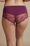 Zivame  Luxe Lace Embellished Mid Rise Hipster Panty- Purple — thumbnail 2