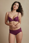 Zivame  Luxe Lace Embellished Mid Rise Hipster Panty- Purple — thumbnail 4