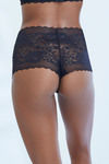 Zivame All Lace Embellished Mid Waist Boyshort Panty-Black — thumbnail 2