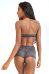 Zivame All Lace Embellished Mid Waist Boyshort Panty-Grey — thumbnail 2