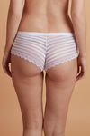 Zivame Meshy Affair Aztec Lace Boyshort Panty- White — thumbnail 2