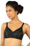 Triumph Floral Luxe Non Padded Full Coverage Wirefree Bra-Black — thumbnail 1