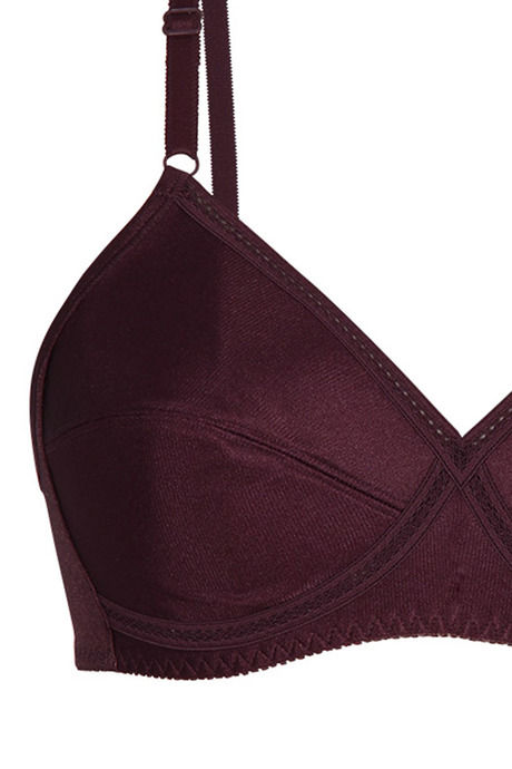 Triumph Midnight Magic Smooth Non Padded Wirefree Bra-Maroon — image 3