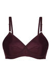 Triumph Midnight Magic Smooth Non Padded Wirefree Bra-Maroon — thumbnail 4