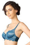 Triumph Lace Grace Non Padded Wired Bra- Blue — thumbnail 3