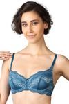 Triumph Lace Grace Non Padded Wired Bra- Blue — thumbnail 4