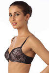 Triumph Lace Overlay Non Padded Underwired Bra-Black — thumbnail 3