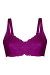 Triumph Embriodered Cup Wirefree Bra With Side Shaper Panel-Purple — thumbnail 1