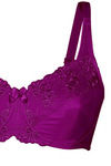Triumph Embriodered Cup Wirefree Bra With Side Shaper Panel-Purple — thumbnail 3