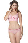 Zivame True Curv Double Layered Wired Medium Coverage Long Line Bra-Pink — thumbnail 3