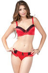 Zivame True Curv Padded Wired Medium Coverage Bra-Red — thumbnail 3