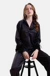 Mysthelle Silk & Satin Loungewear Set - Black — thumbnail 4