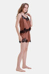 Mysthelle Silk & Satin Loungewear Set - Bronze — thumbnail 3