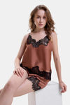 Mysthelle Silk & Satin Loungewear Set - Bronze — thumbnail 4