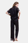 Mysthelle Silk & Satin Loungewear Set - Black — thumbnail 2
