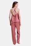 Mysthelle Silk & Satin Loungewear Set - Pink — thumbnail 2