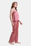 Mysthelle Silk & Satin Loungewear Set - Pink — thumbnail 3