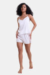 Mysthelle Silk & Satin Loungewear Set - White — thumbnail 1