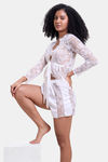 Mysthelle Silk & Satin Loungewear Set - White — thumbnail 3