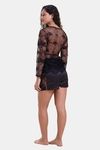 Mysthelle Silk & Satin Loungewear Set - Black — thumbnail 2