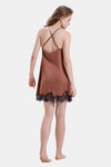 Mysthelle Silk & Satin Loungewear Dress - Bronze — thumbnail 2