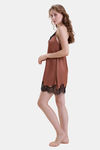Mysthelle Silk & Satin Loungewear Dress - Bronze — thumbnail 4