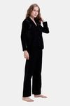 Mysthelle Silk & Satin Loungewear Set - Black — thumbnail 2