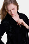 Mysthelle Silk & Satin Loungewear Set - Black — thumbnail 3