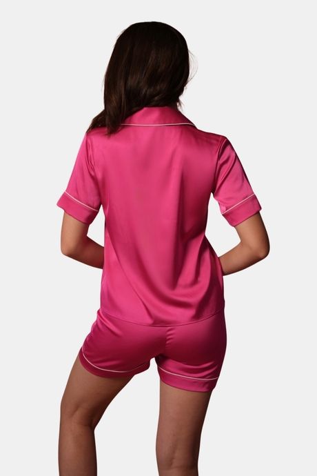 Mysthelle Silk & Satin Loungewear Set - Pink — image 2