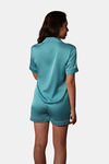 Mysthelle Silk & Satin Loungewear Set - Teal — thumbnail 2
