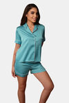 Mysthelle Silk & Satin Loungewear Set - Teal — thumbnail 3
