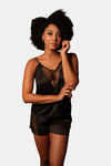 Mysthelle Silk & Satin Loungewear Set - Black — thumbnail 3