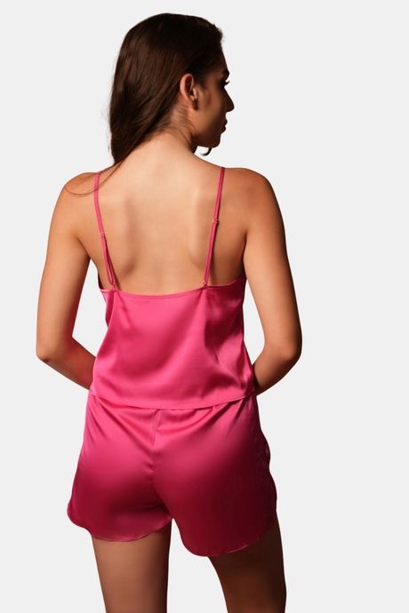 Mysthelle Silk & Satin Loungewear Set - Pink — image 2