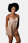 Mysthelle Silk & Satin Loungewear Dress - Champagne — thumbnail 1