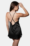 Mysthelle Silk & Satin Loungewear Dress - Black — thumbnail 2