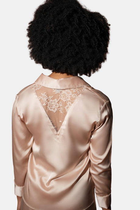 Mysthelle Silk & Satin Loungewear Set - Champagne — image 2