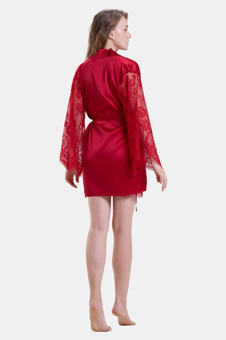 Mysthelle Super Comfy Satin Robe - Red — image 2