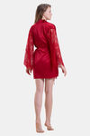 Mysthelle Super Comfy Satin Robe - Red — thumbnail 2