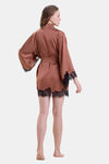 Mysthelle Super Comfy Satin Robe - Bronze — thumbnail 2