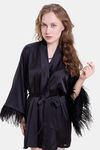 Mysthelle Super Comfy Satin Robe - Black — thumbnail 1